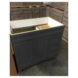 36" Anka Cement Grey Vanity w/ Hardware