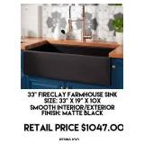 33" Fireclay Farmhouse Sink