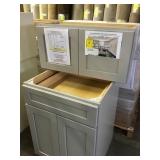 14 Pc 36" Stone Harbor Grey Kitchen