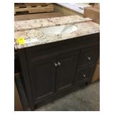 36" Vanity w/ Granite Sinktop & Backsplash
