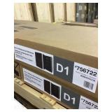 38-1/2" Dark Walnut Multipurpose Wardrobe x2