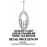 Kichler 3 Light Linear Chandelier