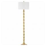 63.5" Antique Gold Curved Floor Lamp