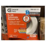 6" LED Customizable Recessed Trim x 8