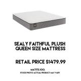 Sealy Faithful Plush Queen Size Mattress