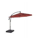 11 ft. LED Round Offset Outdoor Patio Umbrella