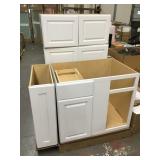 White cabinets x4.