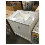 30in Vanity w/ top. Damaged top.