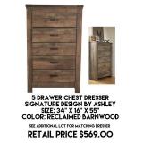 5 Drawer Chest Dresser