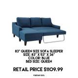 83" Queen Size Sofa Sleeper