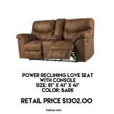 Power Reclining Love Seat w/Console