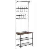 Entryway Bench with Hooks