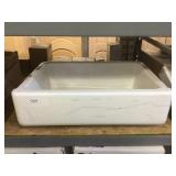 32" White Cast Iron Farmhouse Sink