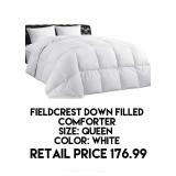 Fieldcrest Down Filled White Queen Comforter