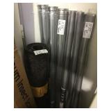 3 rolls of screen, 3 pipes & felt paper one money