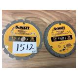 DeWalt 7-1/4in 18T construction saw blades x10