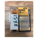 DeWalt jig saw blade set with protective case