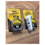 Stanley power lock 16ft. Tape measures x2