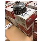 Weiler vortec pro 4in knot wire cup brush x3