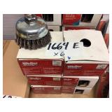Weiler vortec pro 4in knot wire cup brush x6