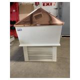 36"x36" White Cupola w/Polished Copper Top