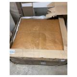 Cognac Leather Ottoman 45"x45"
