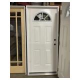 36" RH Smooth Fiberglass Exterior Door