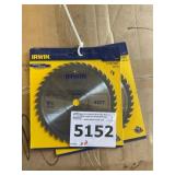 Irwin 7 1/4"  40T Saw Blades.  x2
