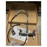 Chrome 2 Handle Kitchen Faucet w/Pull Down
