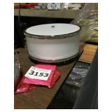 2 Bulb White Drum Semi Flush Light