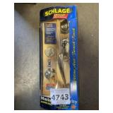 Schlage Forged Brass LH Max Security Handleset