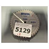 Irwin 7 1/4" 40T Saw Blades.  x8
