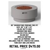 36" Envirostone Propane Fire Pit