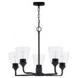 Ashley Harbour 5-Light Chandelier (Black)