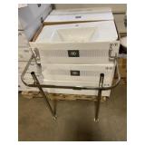 33" White Wall Hung Rectangular Sink w/Frame