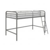Silver Twin Junior Loft Bed Frame w/Ladder