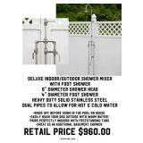 Deluxe Indoor/Outdoor Shower Mixer w/Foot Shower