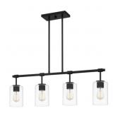 Ashley Harbour 4-Light Island Chandelier (Black)