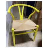 Yellow Wishbone Chair x 2