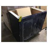 36" Navy Vanity Base w/o Top