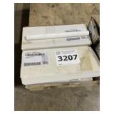 Italian 1x12" Porcelain Liners in Bianco Cararra