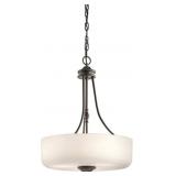Kichler 43653OZ Three Light Pendant Bronze Finish