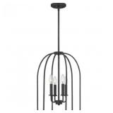 Quoizel 4-Bulb Black Chandelier