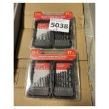 17 Pc. Drill Bits.  x2