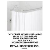 30" Corner Shower Curtain Rod