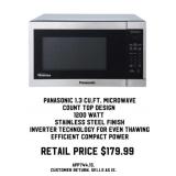 Panasonic 1.3cu.ft Microwave