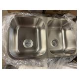 31" Stainless Steel Double Bowl Sink