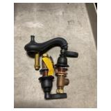 Black 2 Handle Teapot Spout Bathroom Faucet x 3