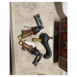 Black 2 Handle Teapot Spout Bathroom Faucet x 3