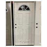 36" RH Fan Lite Fiberglass Exterior Door